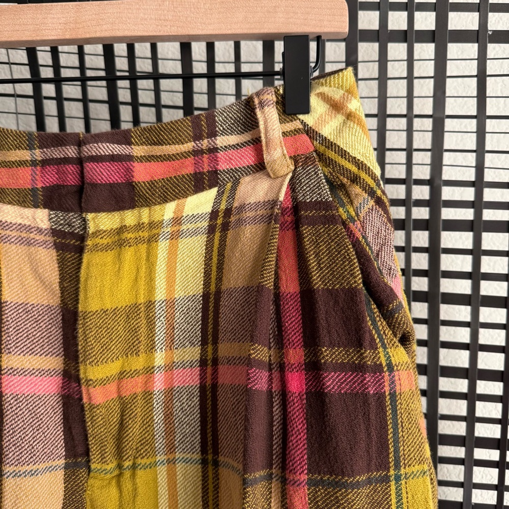Free people Buckle Back Plaid Trousers - Picture 3 of 9